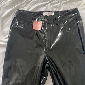 Black leather pants never worn Miss Lola boutique